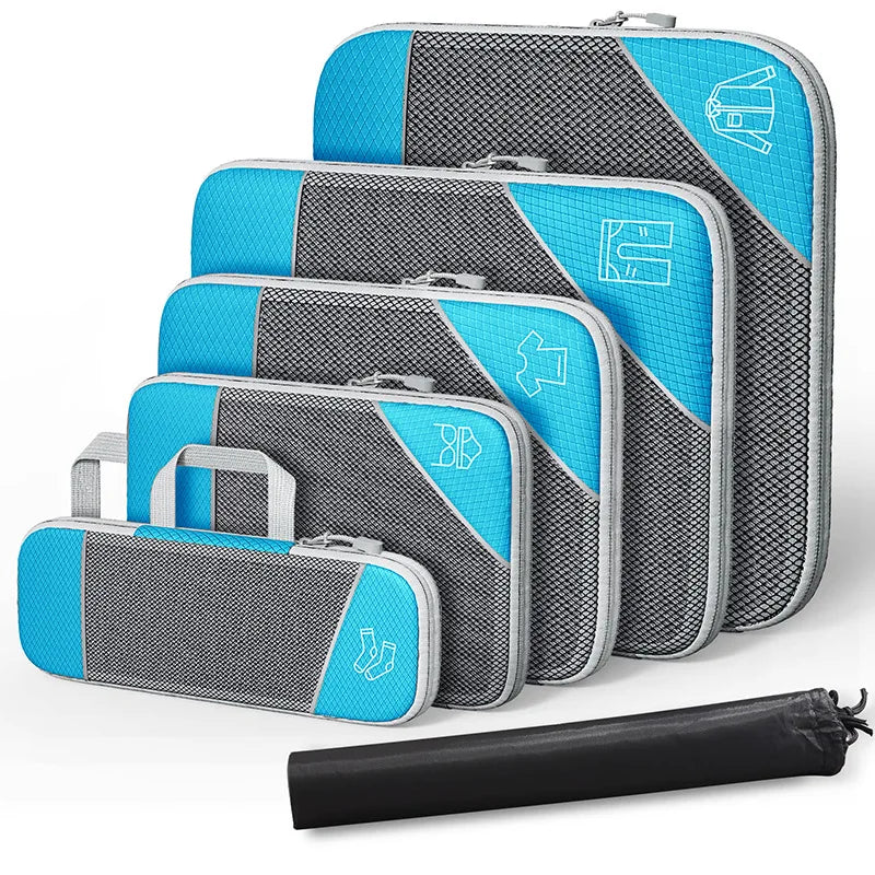 Cubes de compression voyage (set 6 pièces) - Gagnez 30% de Place