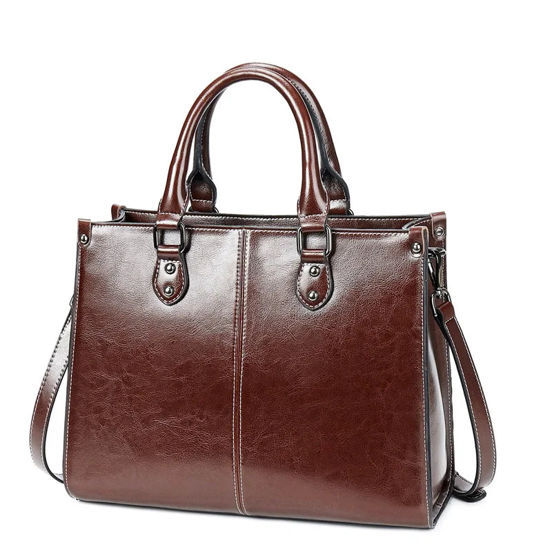 Sac cabas La Pratique - cuir véritable, format A4