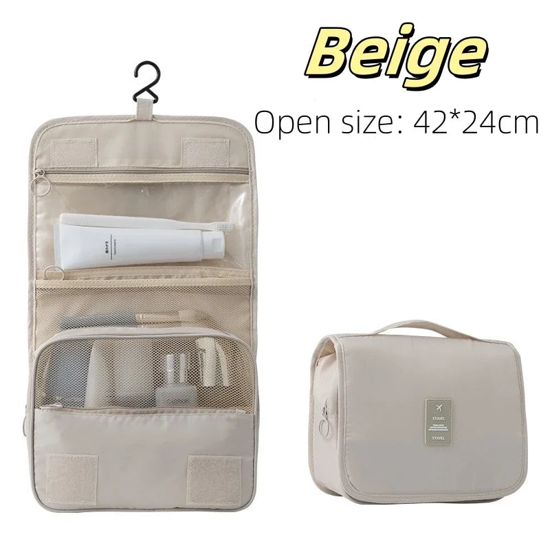 Trousse de toilette à suspendre - Beige