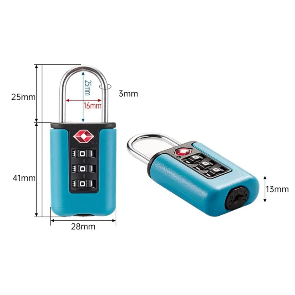 Cadenas TSA à code - dimensions