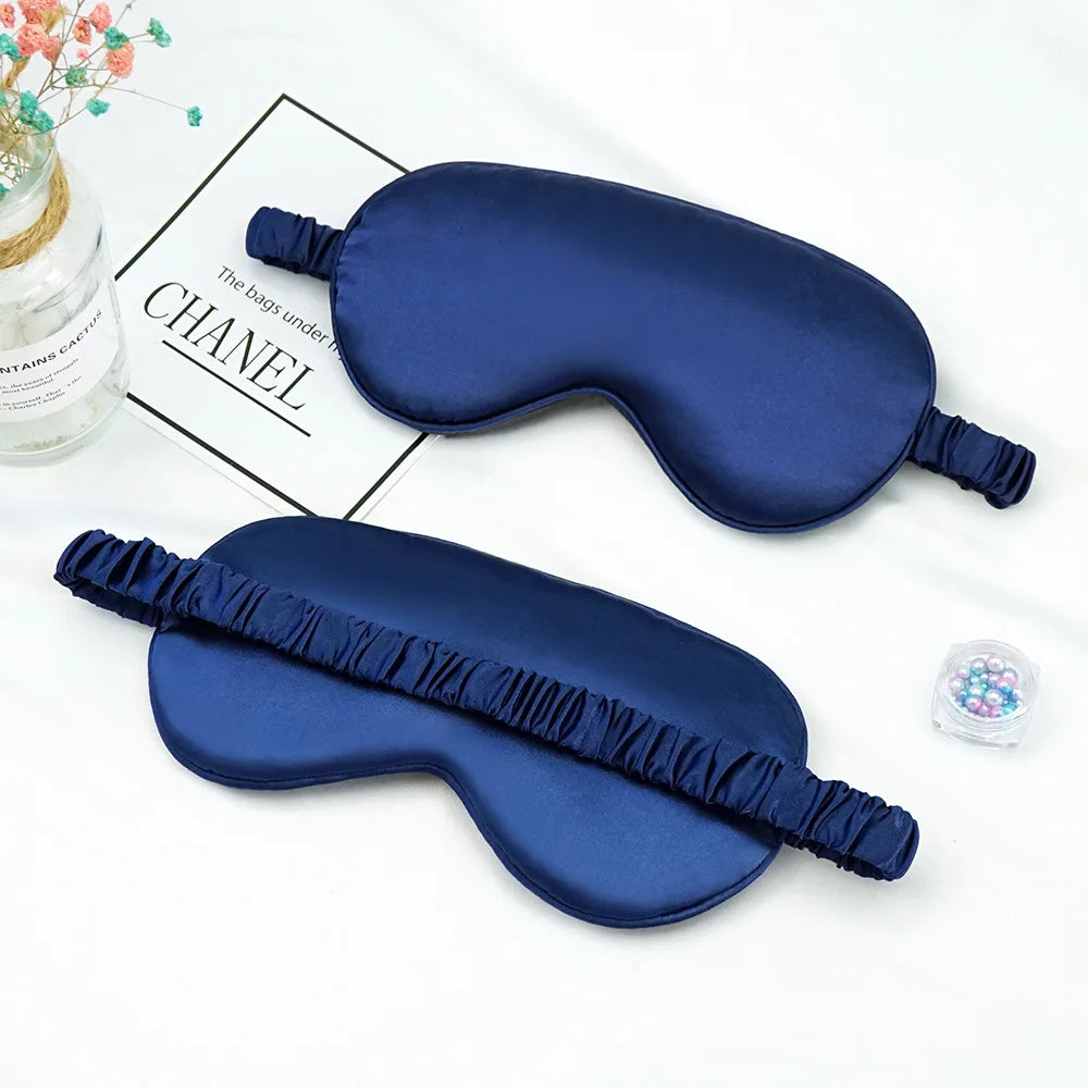 Masque de nuit satiné - Bleu foncé