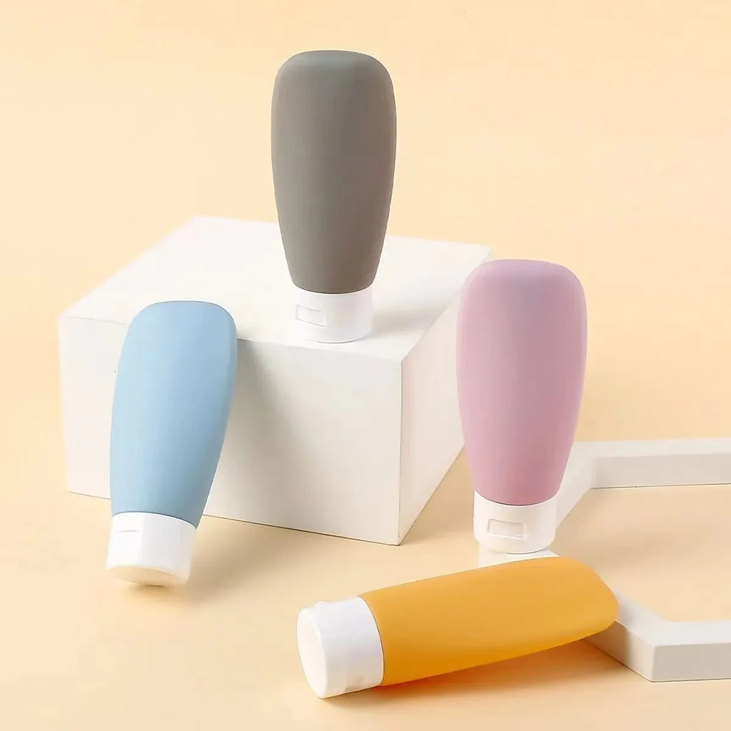 Flacons de voyage souples - detail des flacons en silicone souple