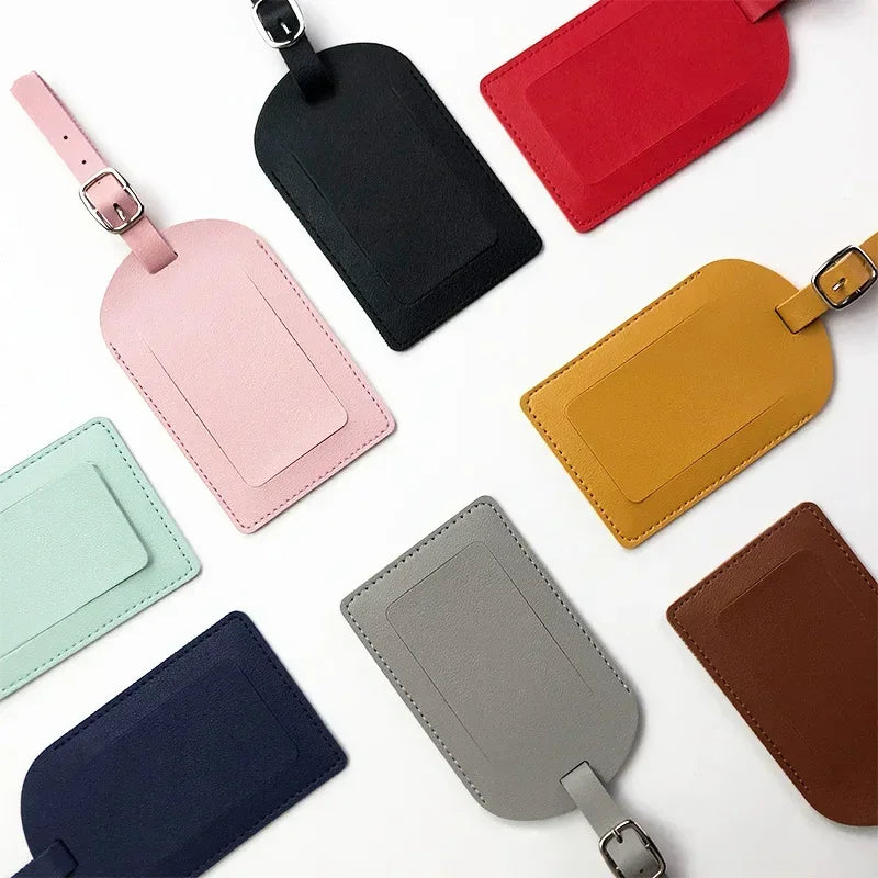 Étiquette bagage cuir PU - coloris assortis