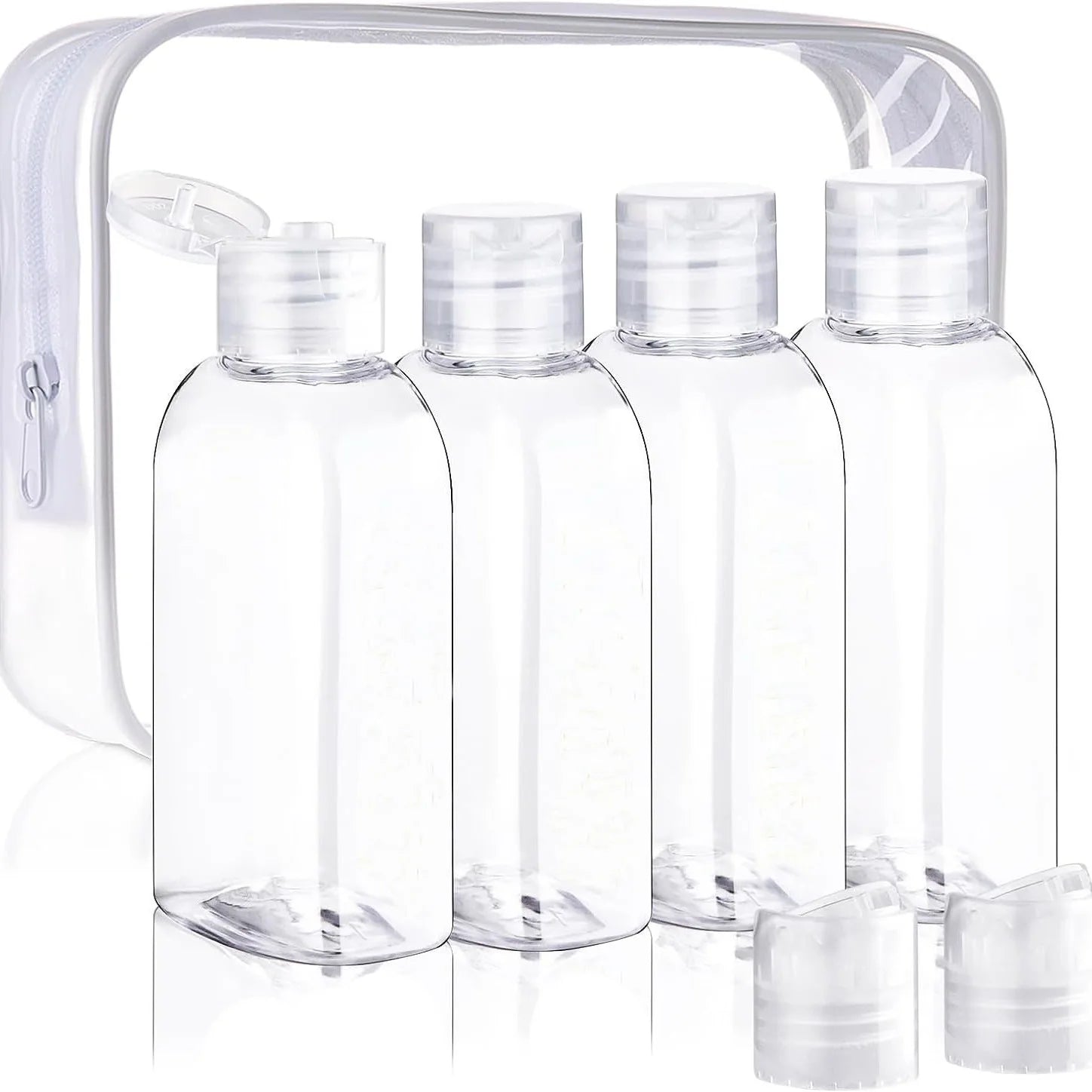 Flacons de voyage 100 ml (lot de 4) - Transparent
