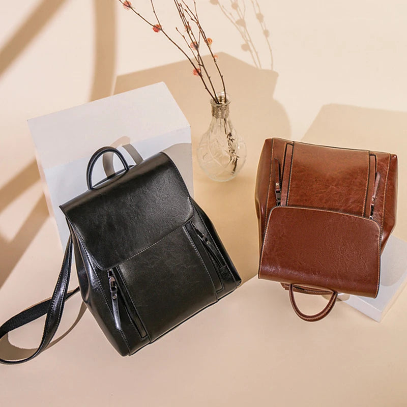 Sac a dos femme cuir veritable convertible bandouliere