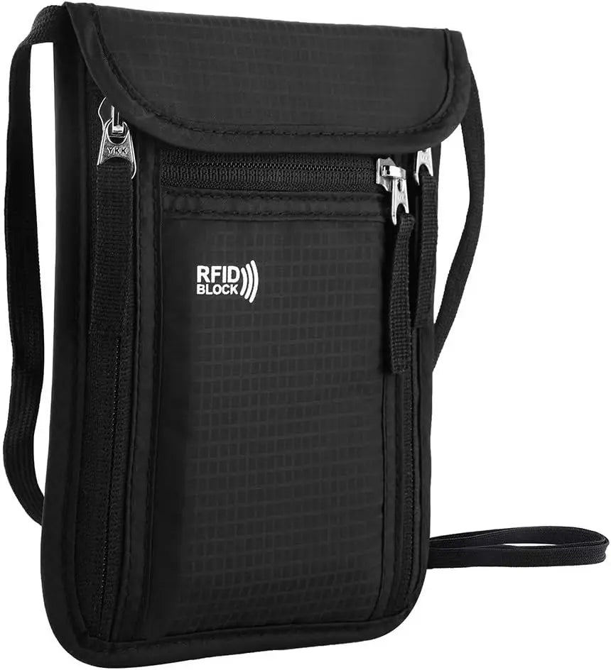 Pochette tour de cou passeport - Portage discret sous la veste