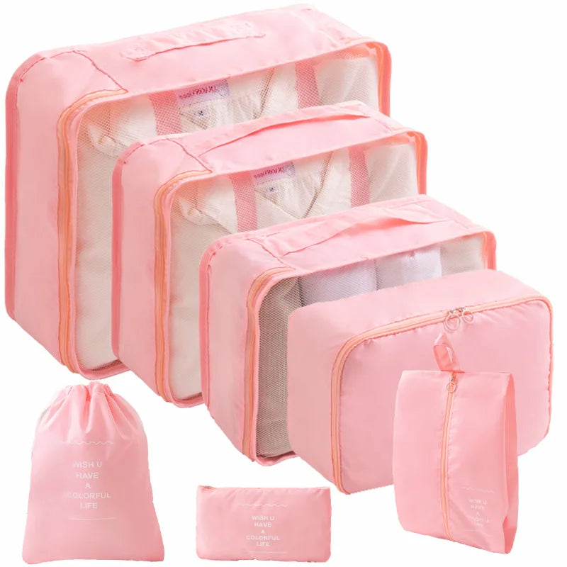 Organisateurs de valise (set 7 pièces) - Cubes de Rangement Voyage