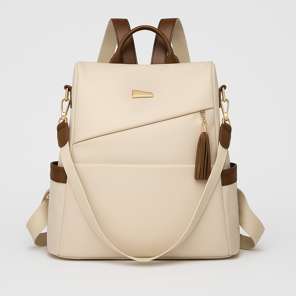 Sac à Dos Femme Antivol - Sac à Dos Ville Élégant, Nylon Déperlant, Poches Anti-Vol, Voyage