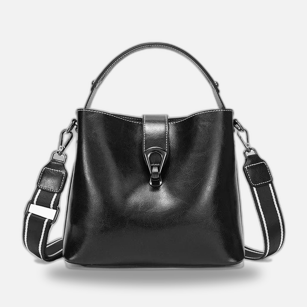 Sac seau femme cuir cire - Chic et decontracte