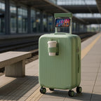 Valise cabine La Nomade - Porte-gobelet et support téléphone