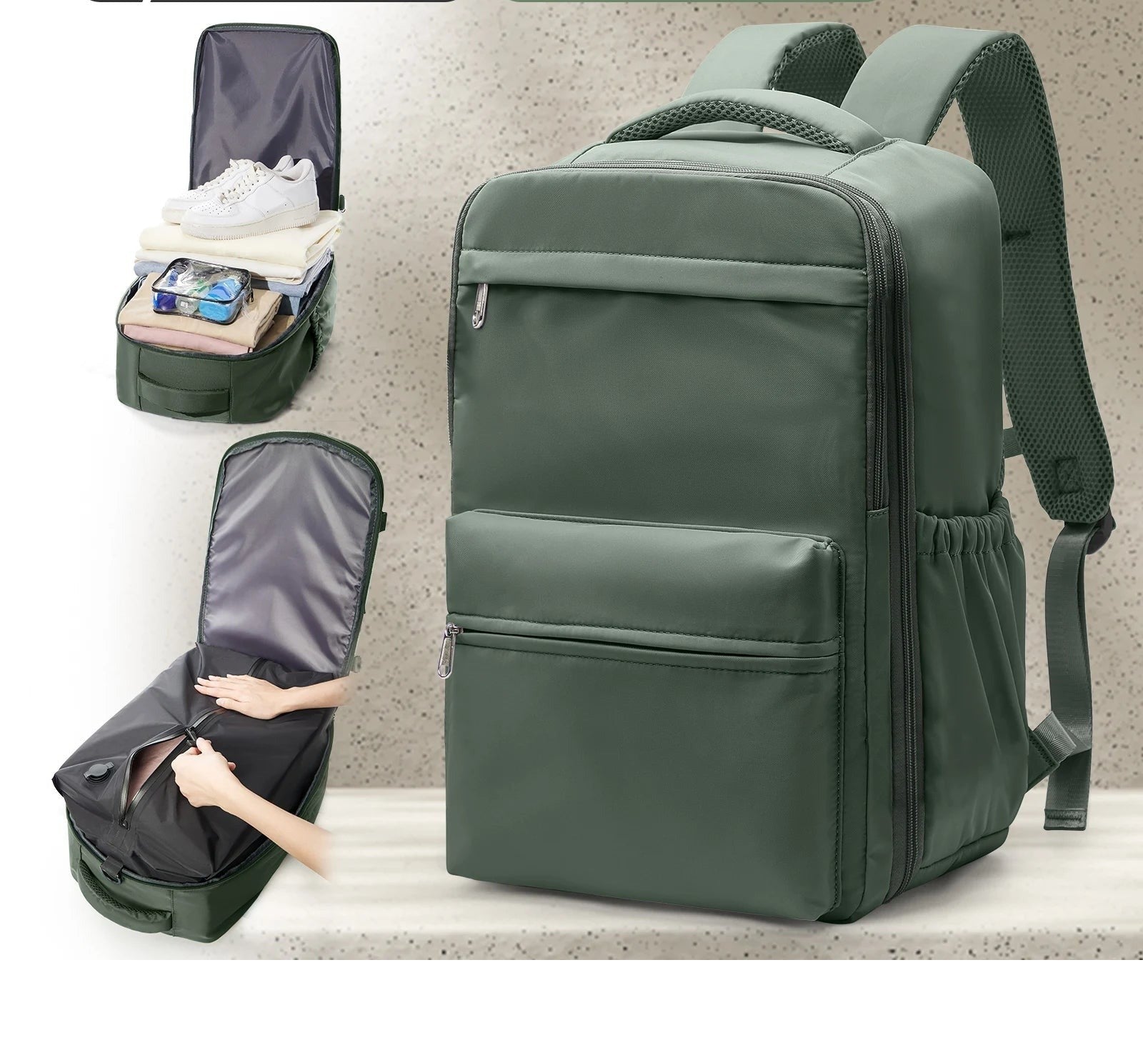 Sac à dos cabine L'Ingénieux - compression sous vide, USB