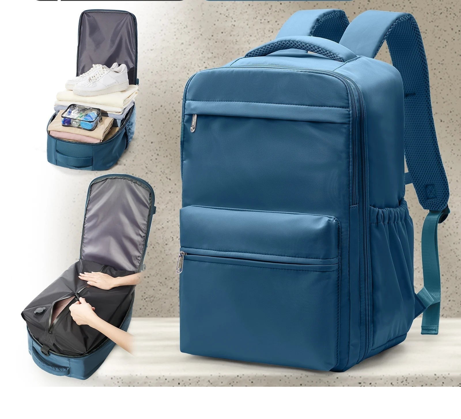Sac à dos cabine L'Ingénieux - compression sous vide, USB