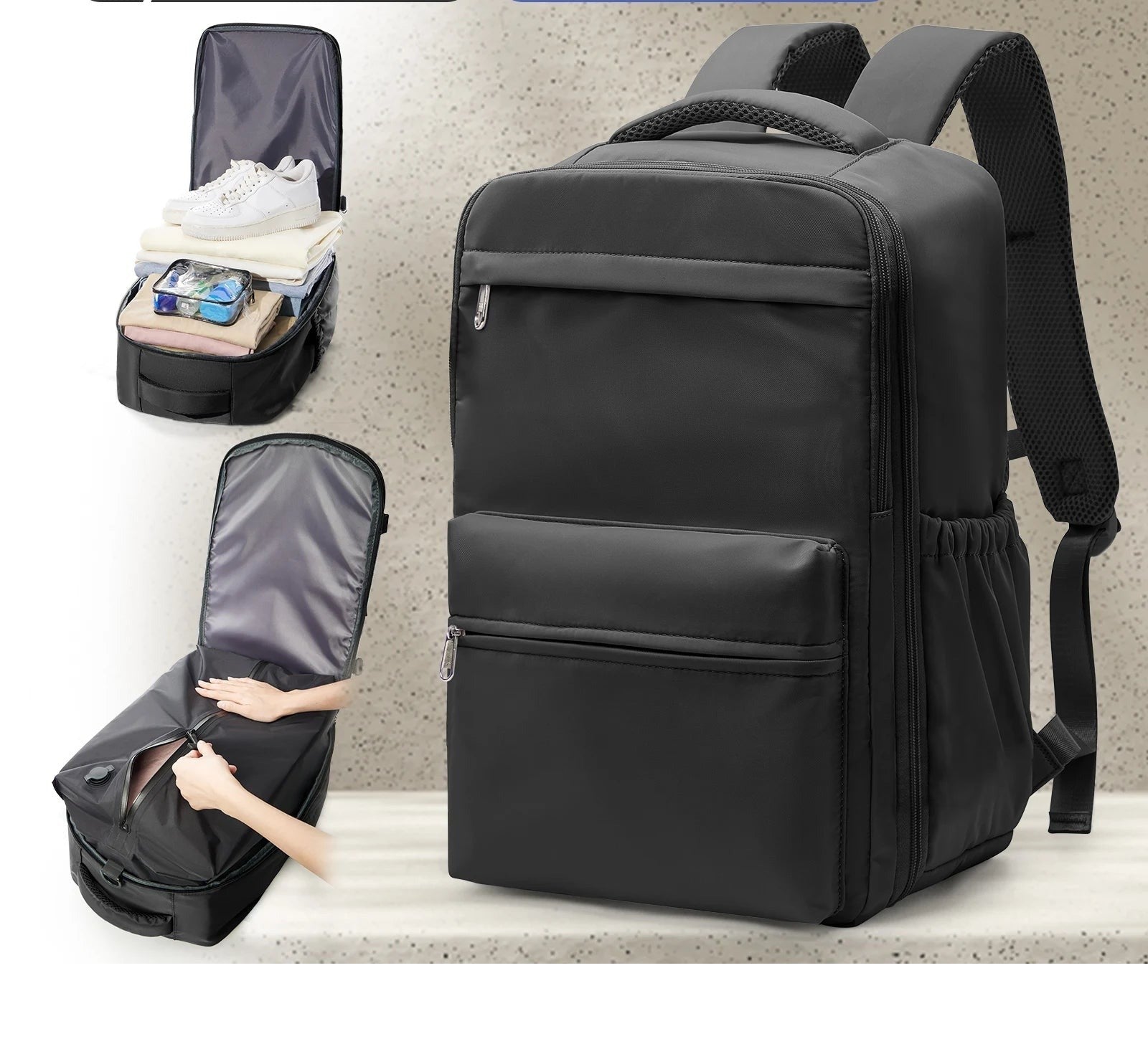 Sac à dos cabine L'Ingénieux - compression sous vide, USB