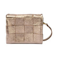 Sac épaule La Sarde - cuir dollaro, Made in Italy - Platine