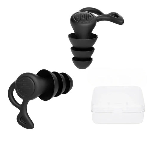 Bouchons d'oreilles silicone 3 couches - Noir