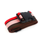 Sangle de valise réglable - Rayé rouge et kaki