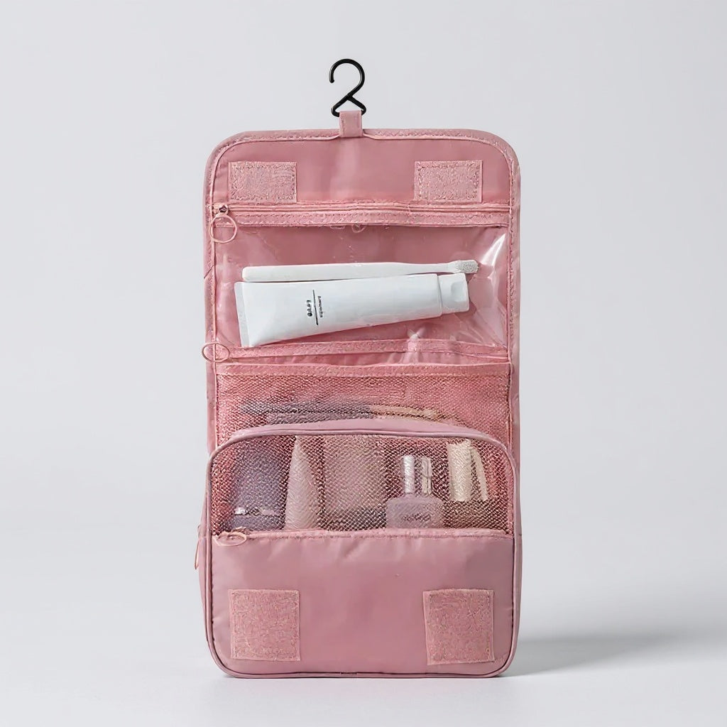 Trousse de toilette à suspendre - Rose