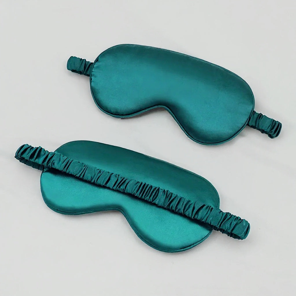 Masque de nuit satiné - Vert émeraude