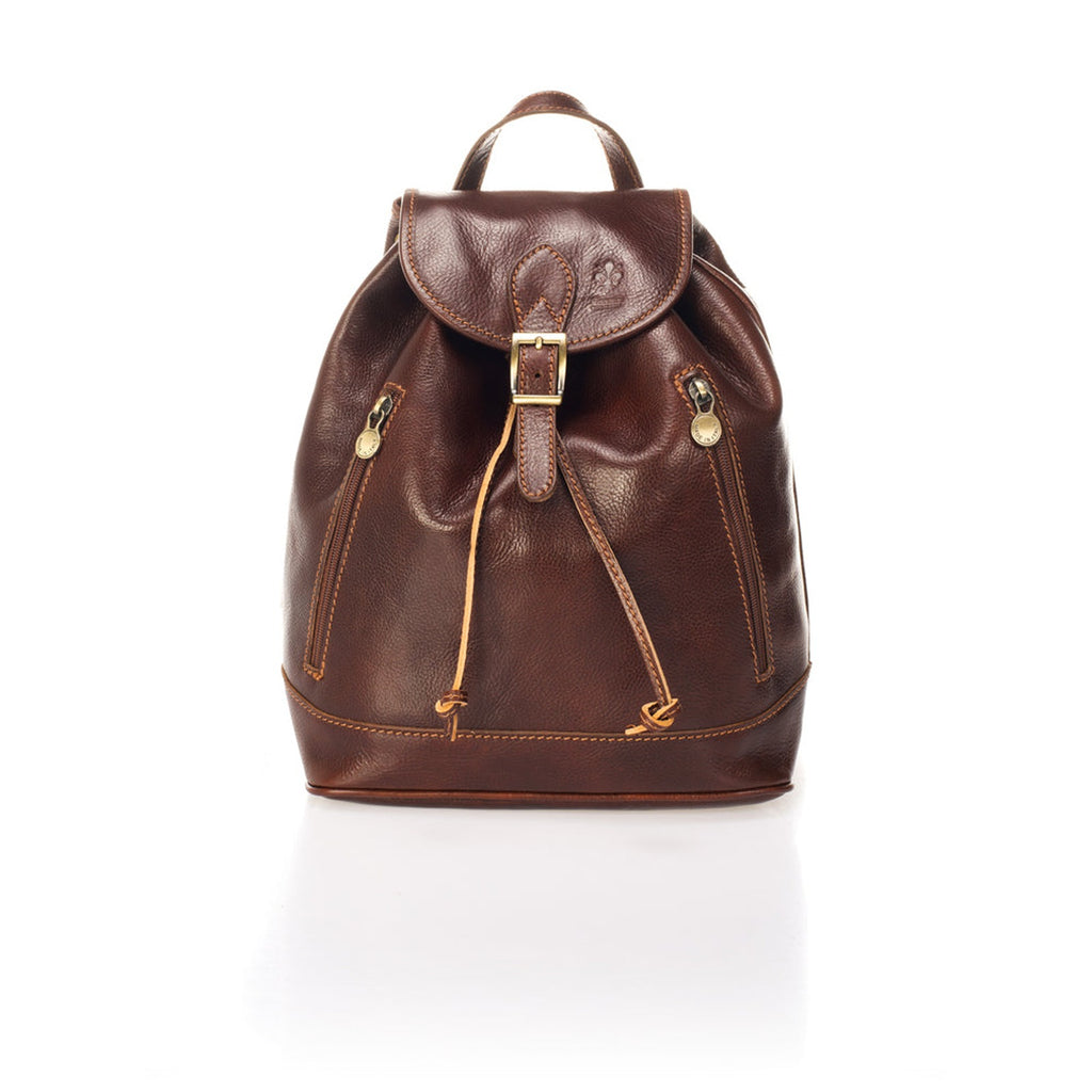 Sac à dos cuir femme multi-poches à rabat - L'Apulienne