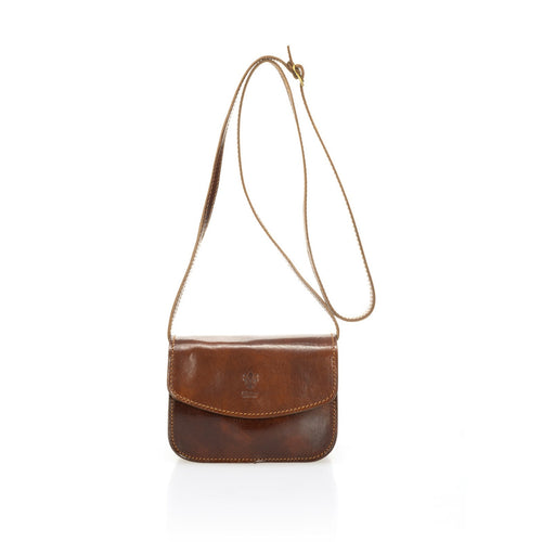 Sac besace cuir femme grand rabat, bandoulière réglable - La Sabine